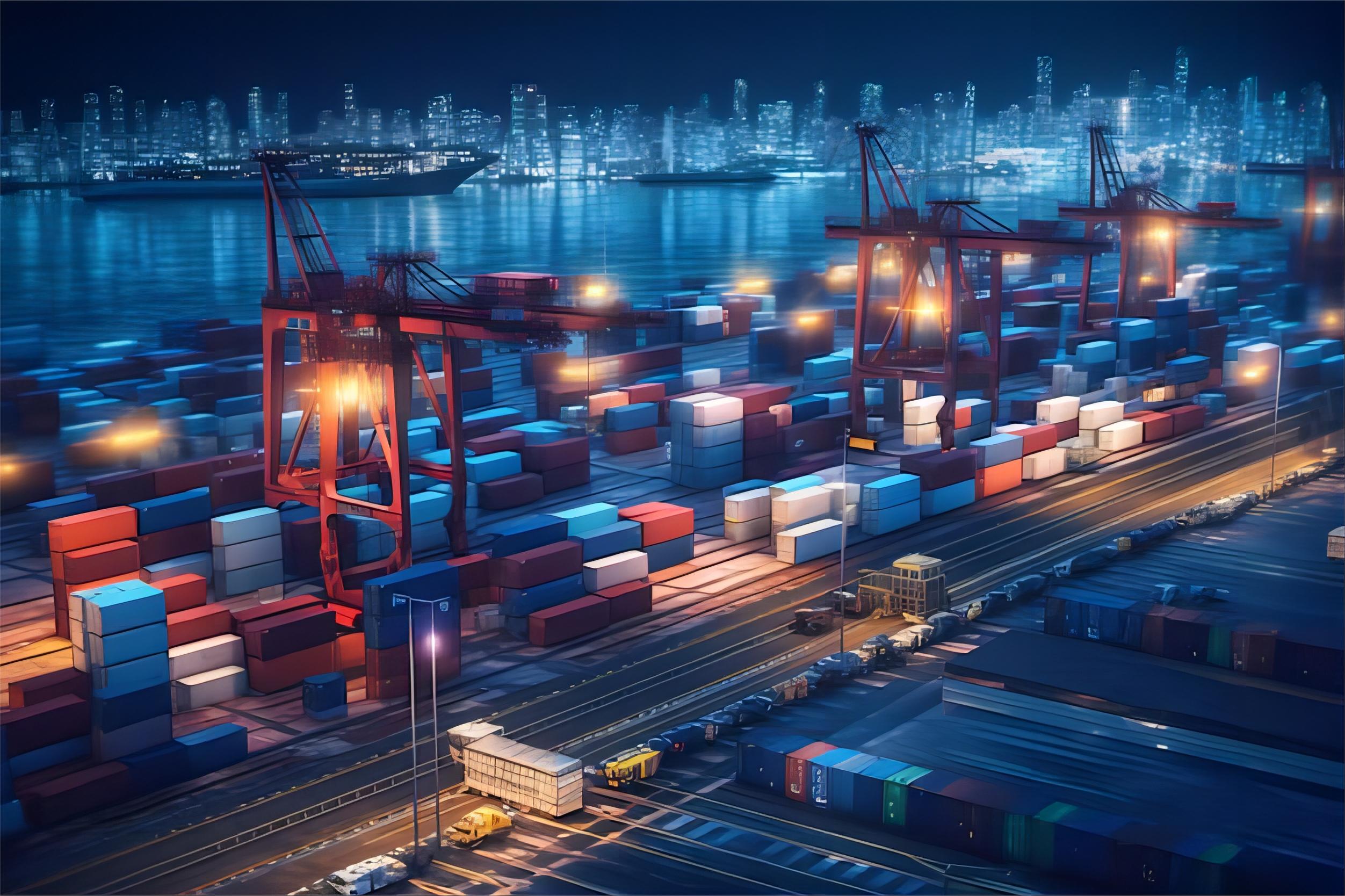 Map illustrating common sea freight routes from major Chinese ports to Rotterdam, Netherlands