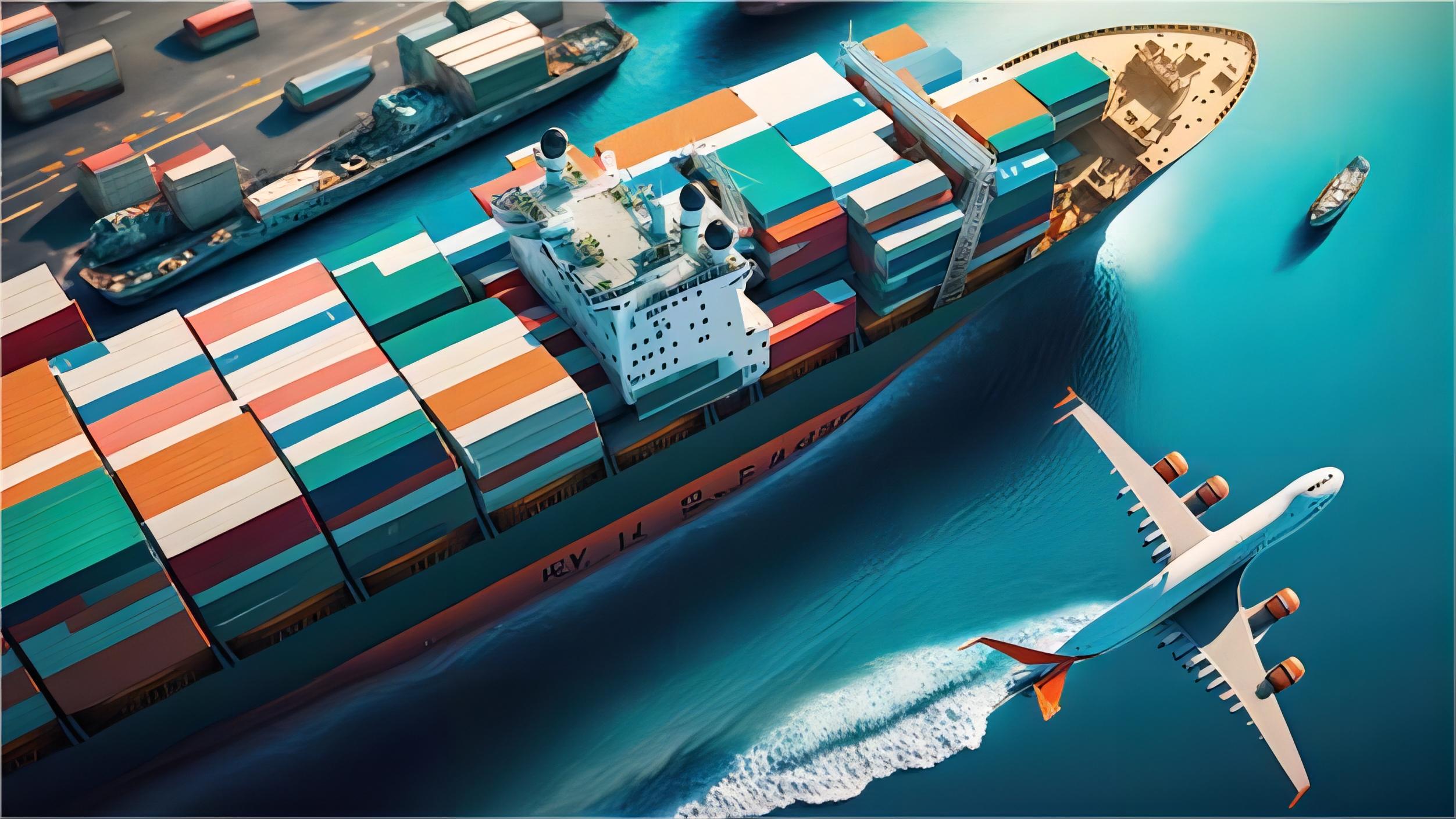 Full container load of hardware tools being loaded onto a cargo ship