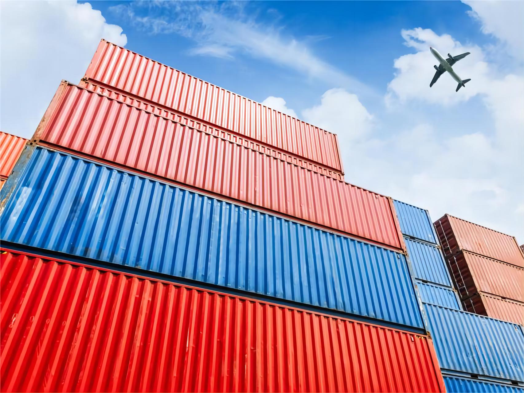 Cargo ship transporting containers across the ocean