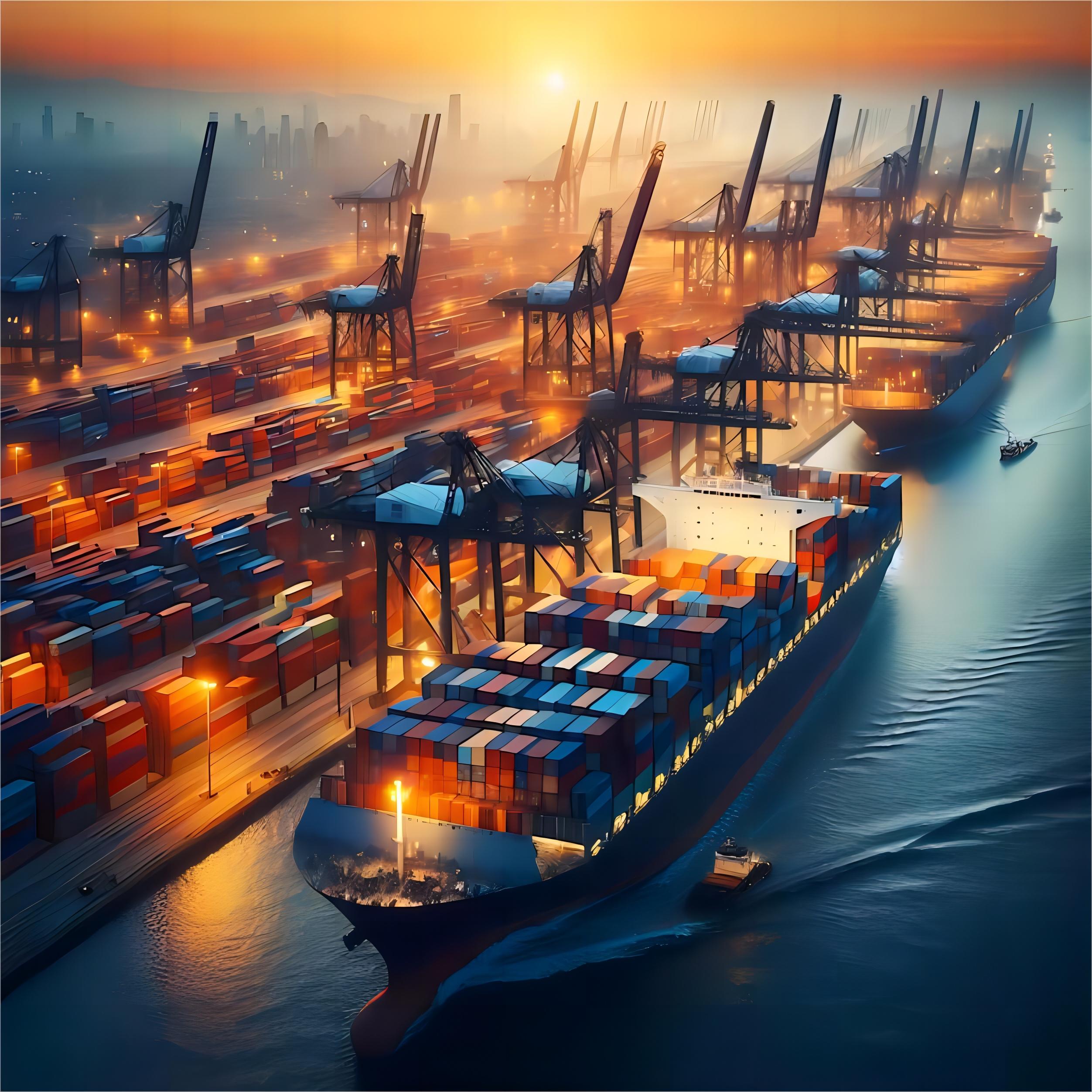 Logistics professional checking documents for international freight