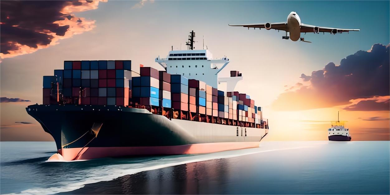 Container ship in port with reefer containers