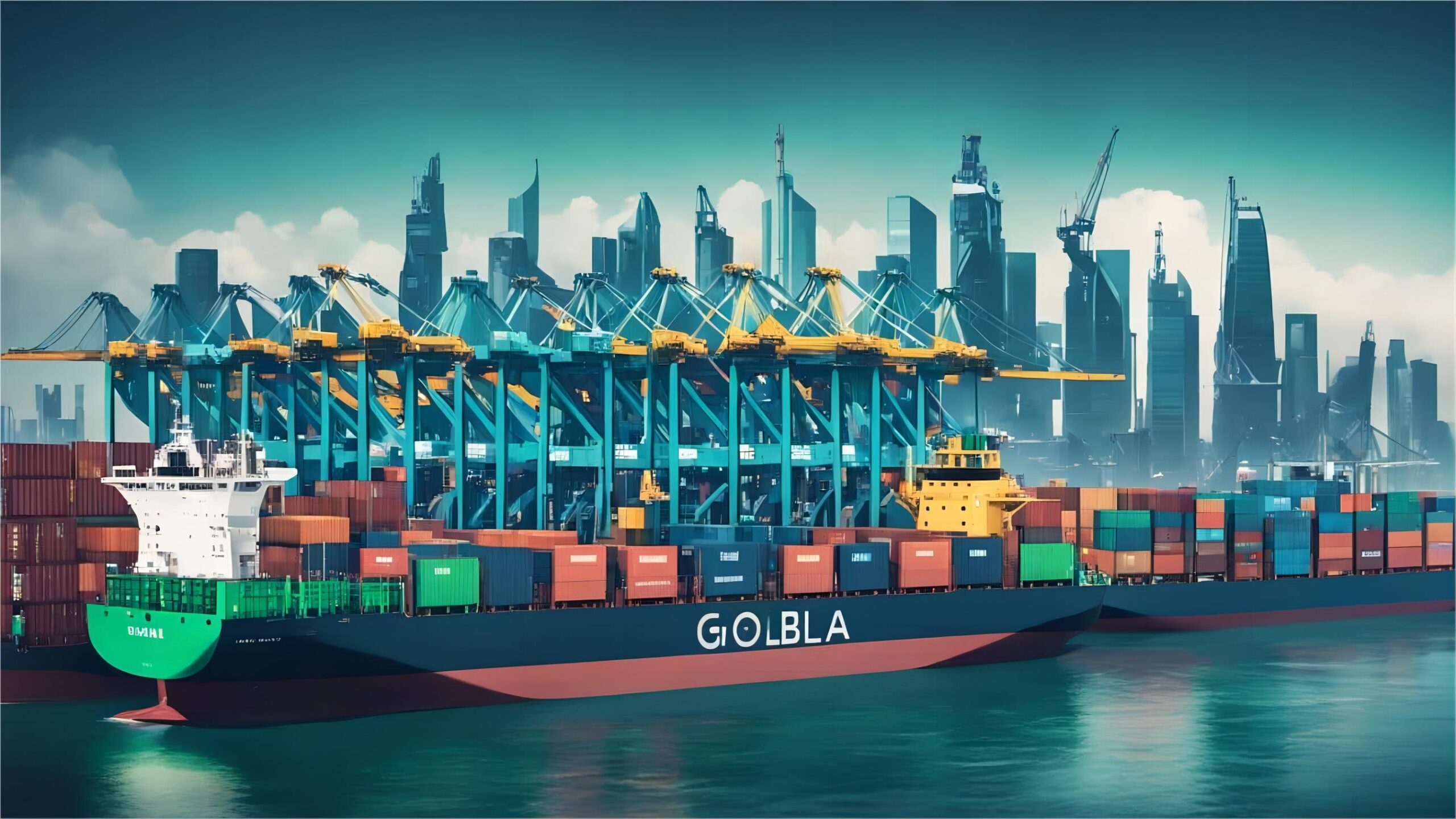 Reefer containers at a busy port in China, ready for shipment