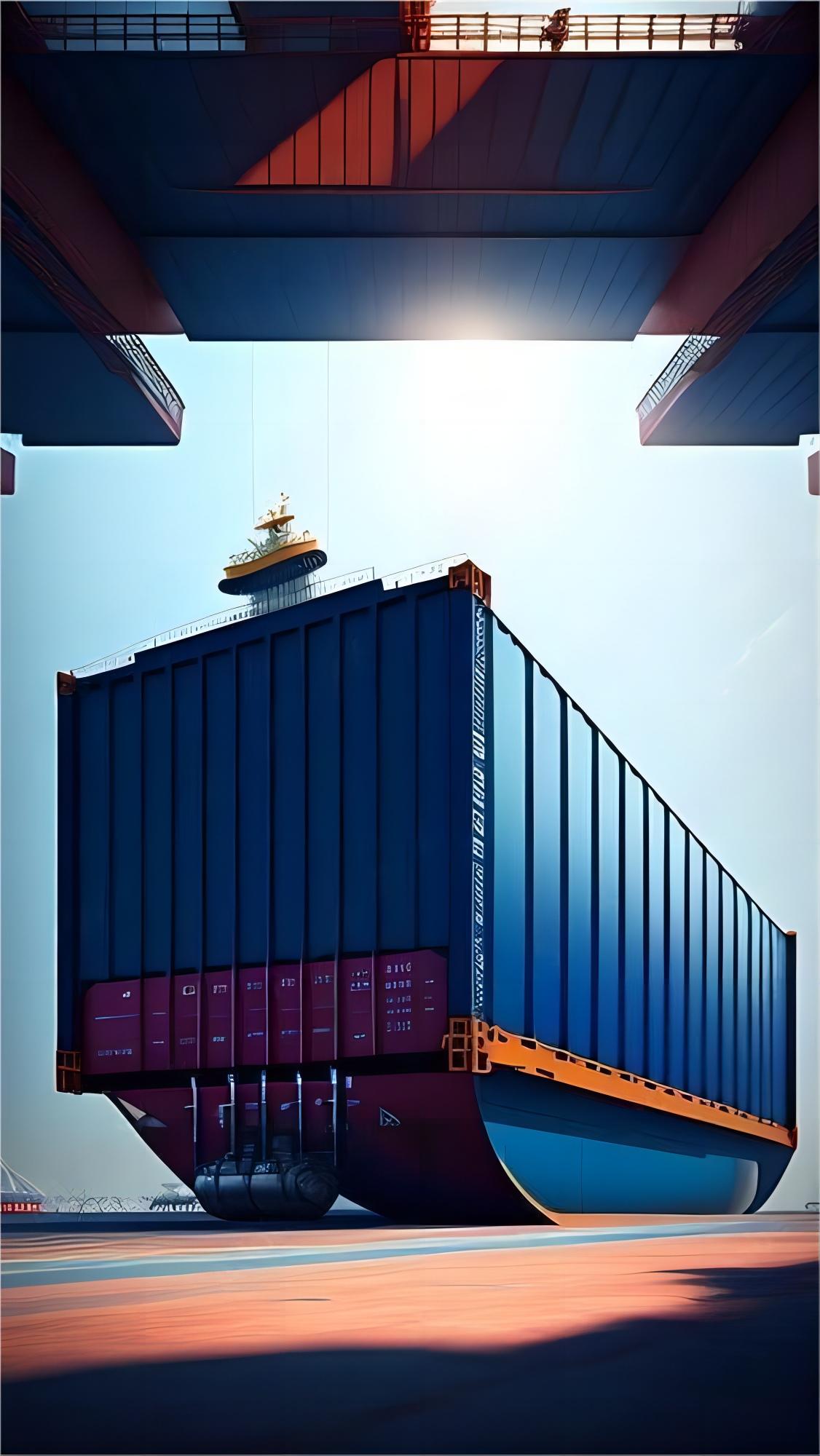 A 40GP container being loaded with boxes of hardware tools at a factory.