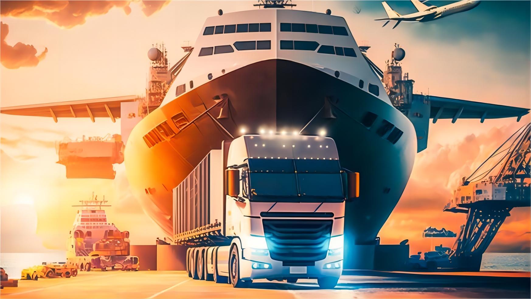 Hand tools being loaded into a container for international shipping