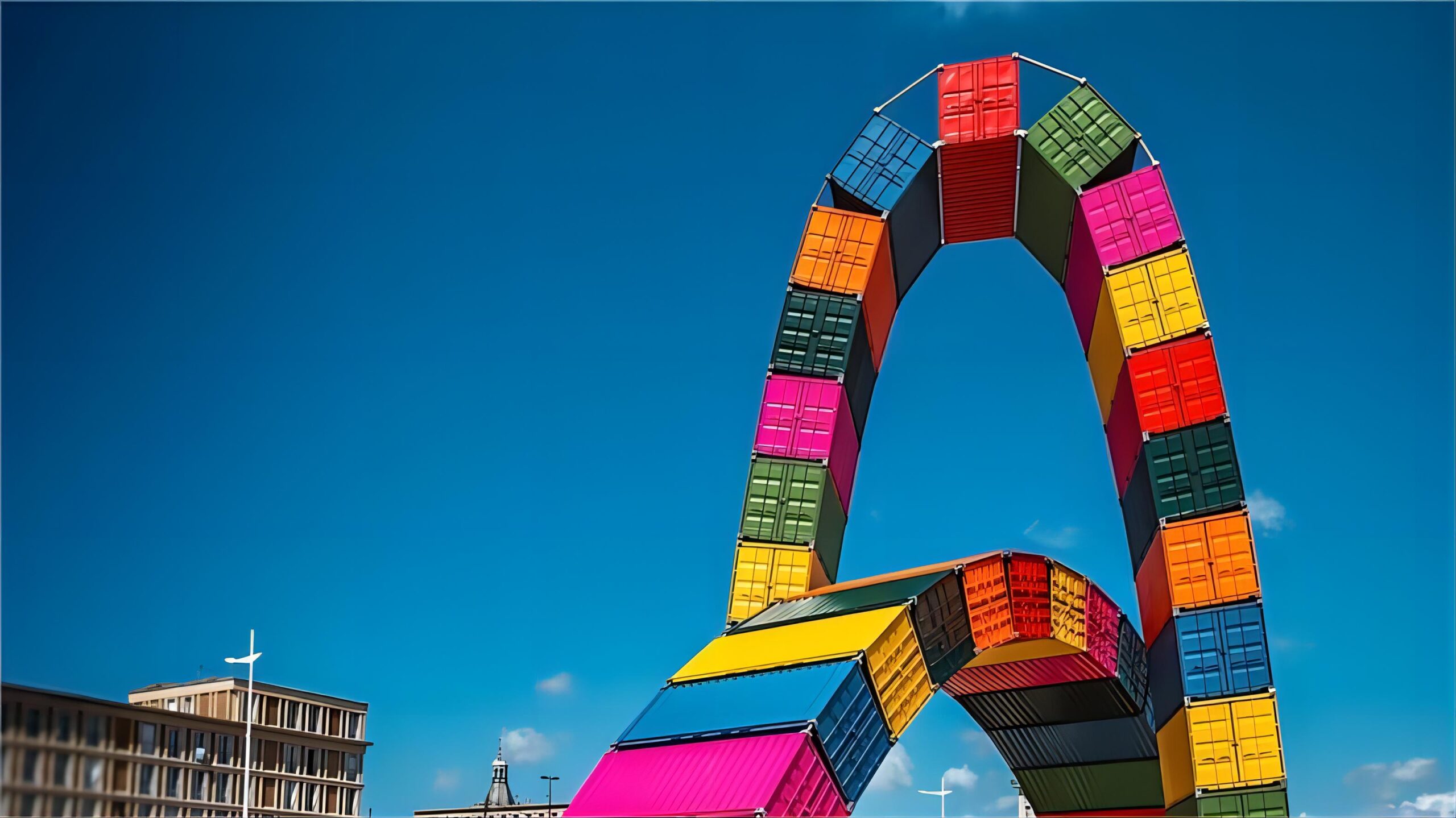 Illustration comparing sea, air, and rail freight options