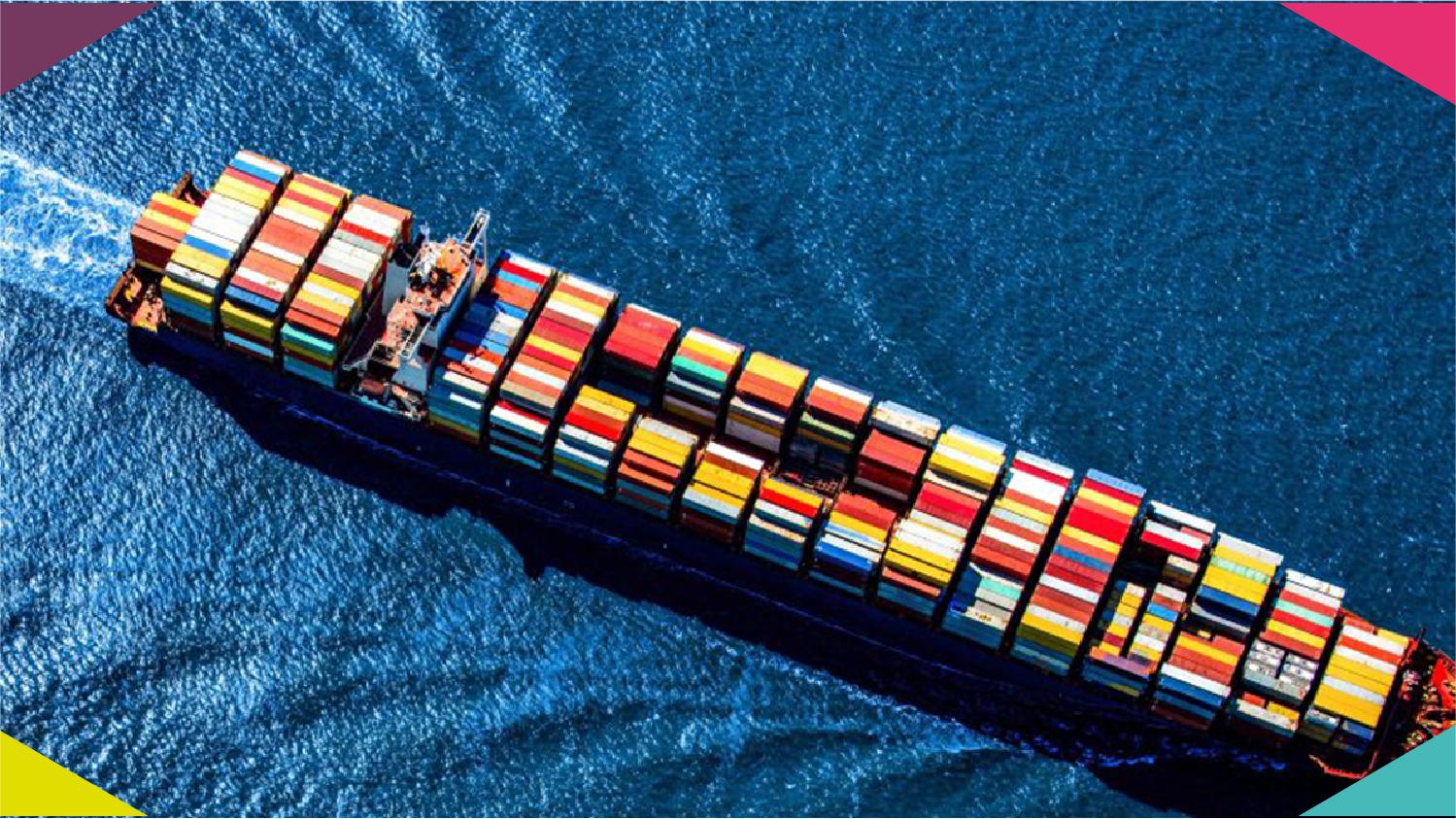 Global shipping routes and supply chain network for logistics