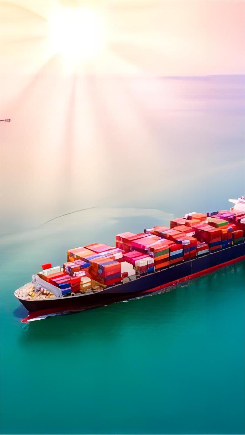 Shipping containers at a bustling port ready for international transit