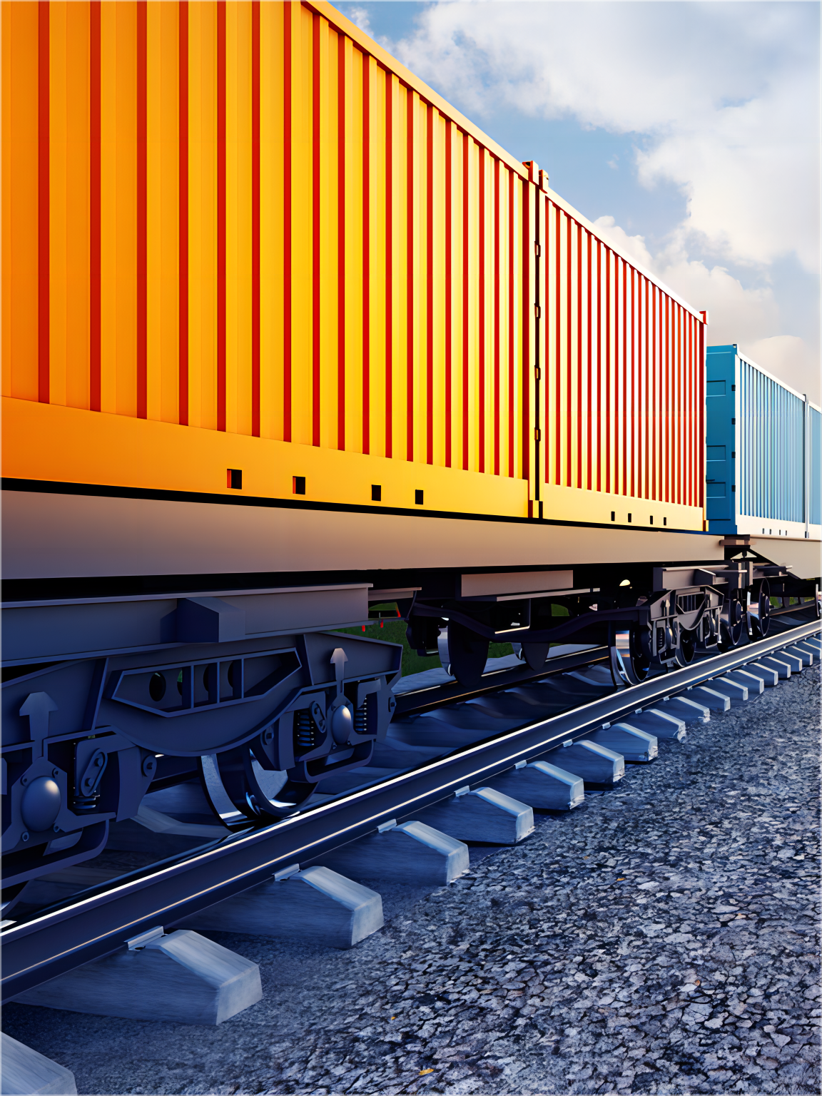 Diagram illustrating flat rack container dimensions and loading