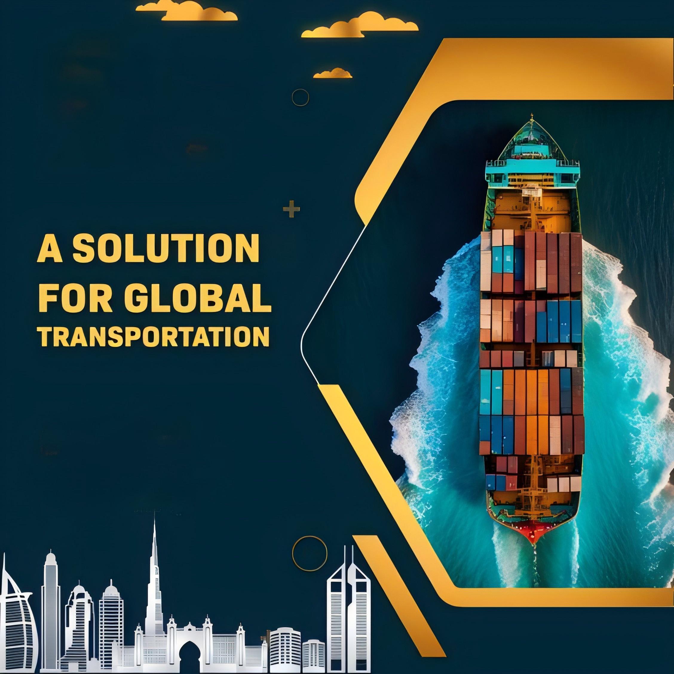 Container ship sailing across the ocean towards its destination port.