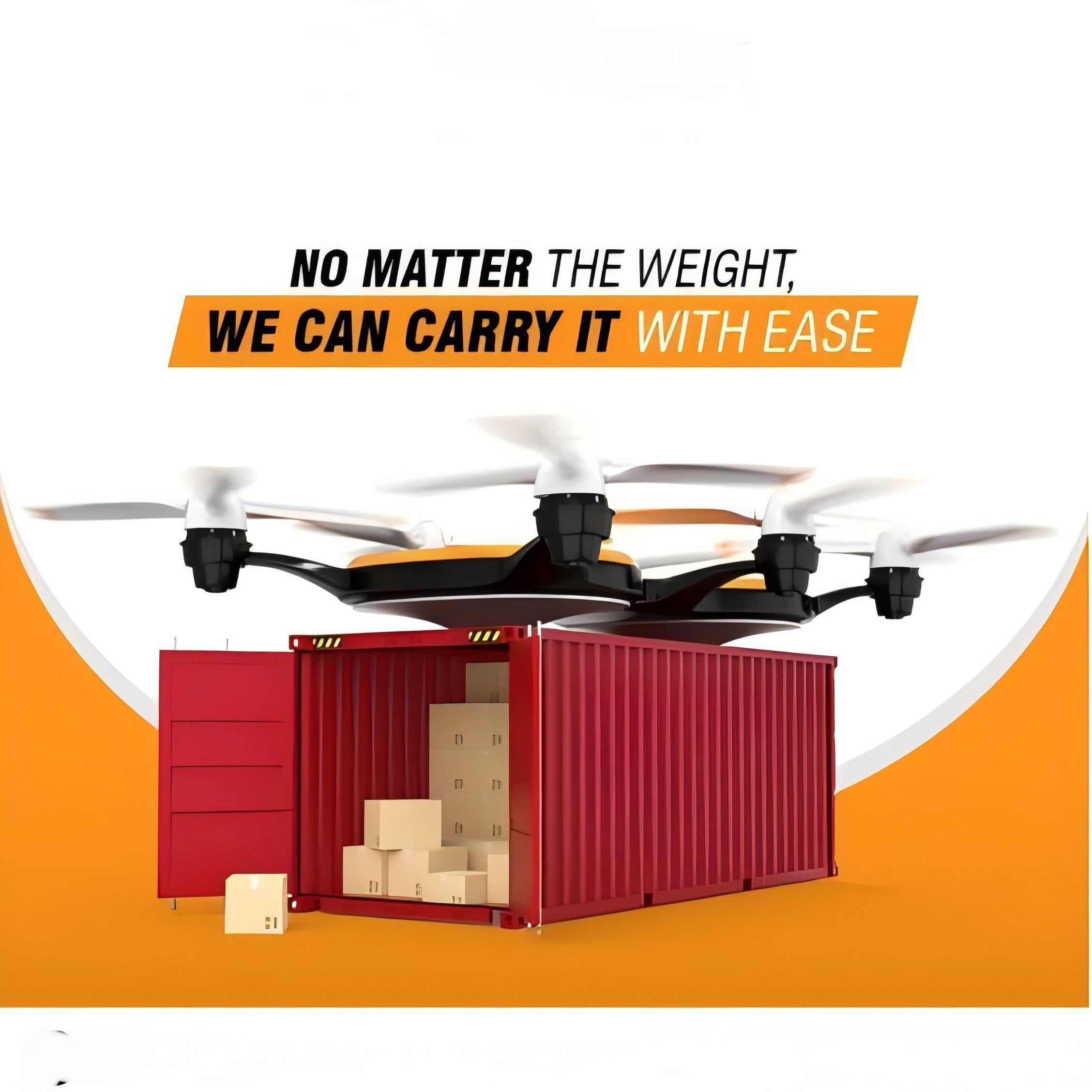 Illustration of multiple small shipments being consolidated into one large container