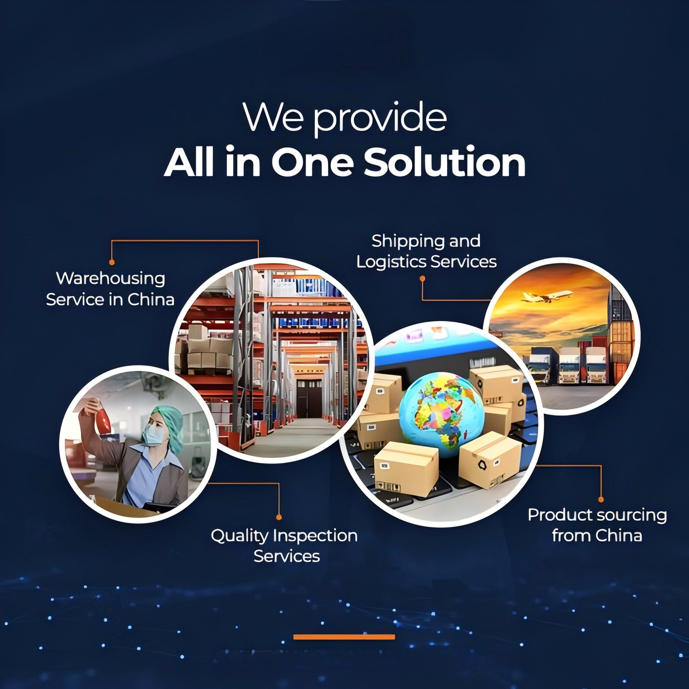 Shipping containers at a bustling port in China