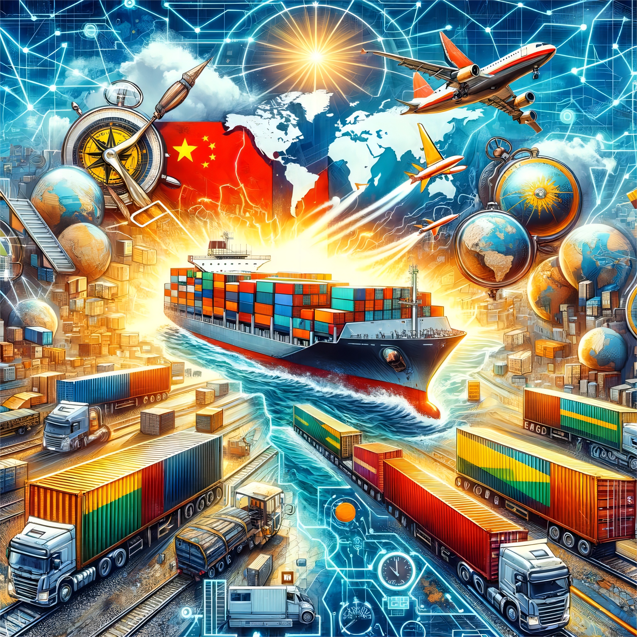Comparison of different shipping methods via a graph