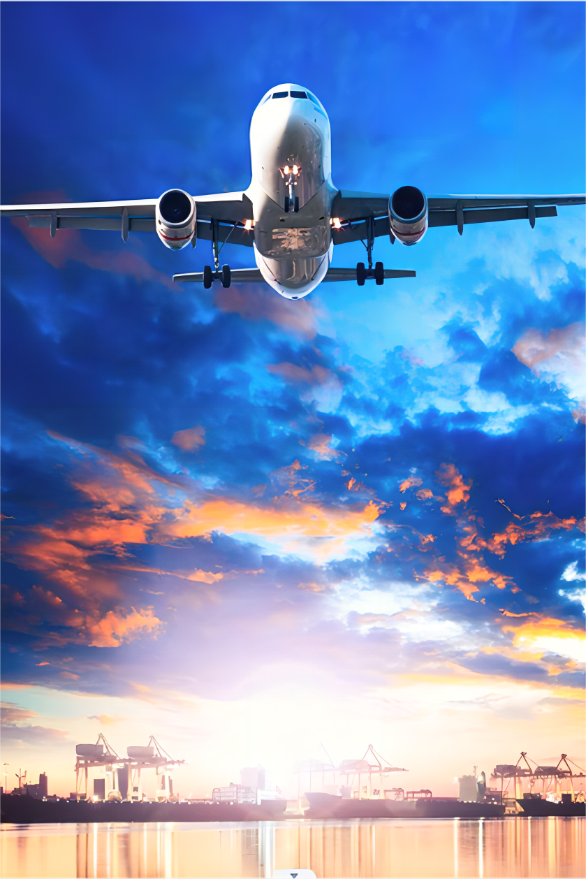 Infographic comparing sea, air, and rail freight options