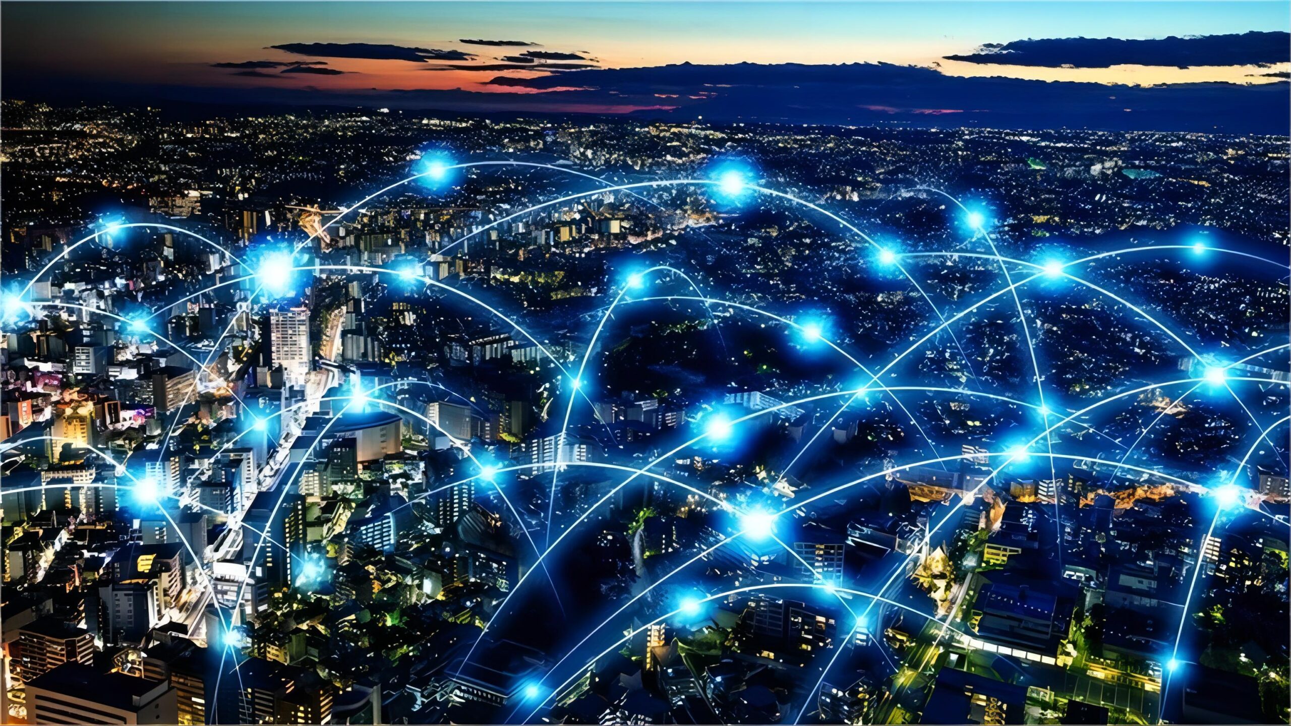 Container ship at port with electronics cargo