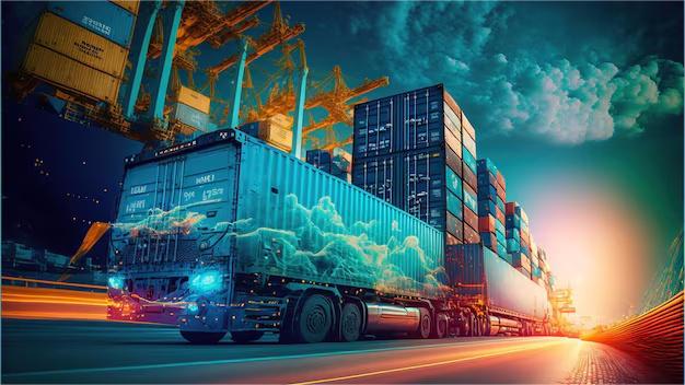 Chart showing shipping transit times from China to USA