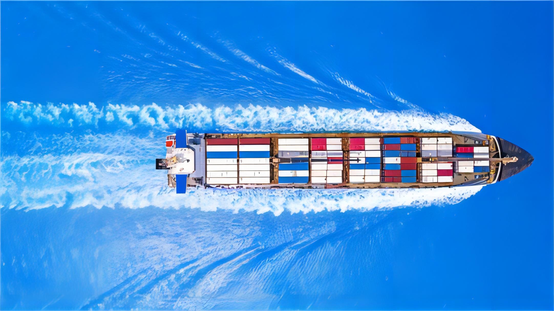 Map highlighting major shipping routes from China to Florida