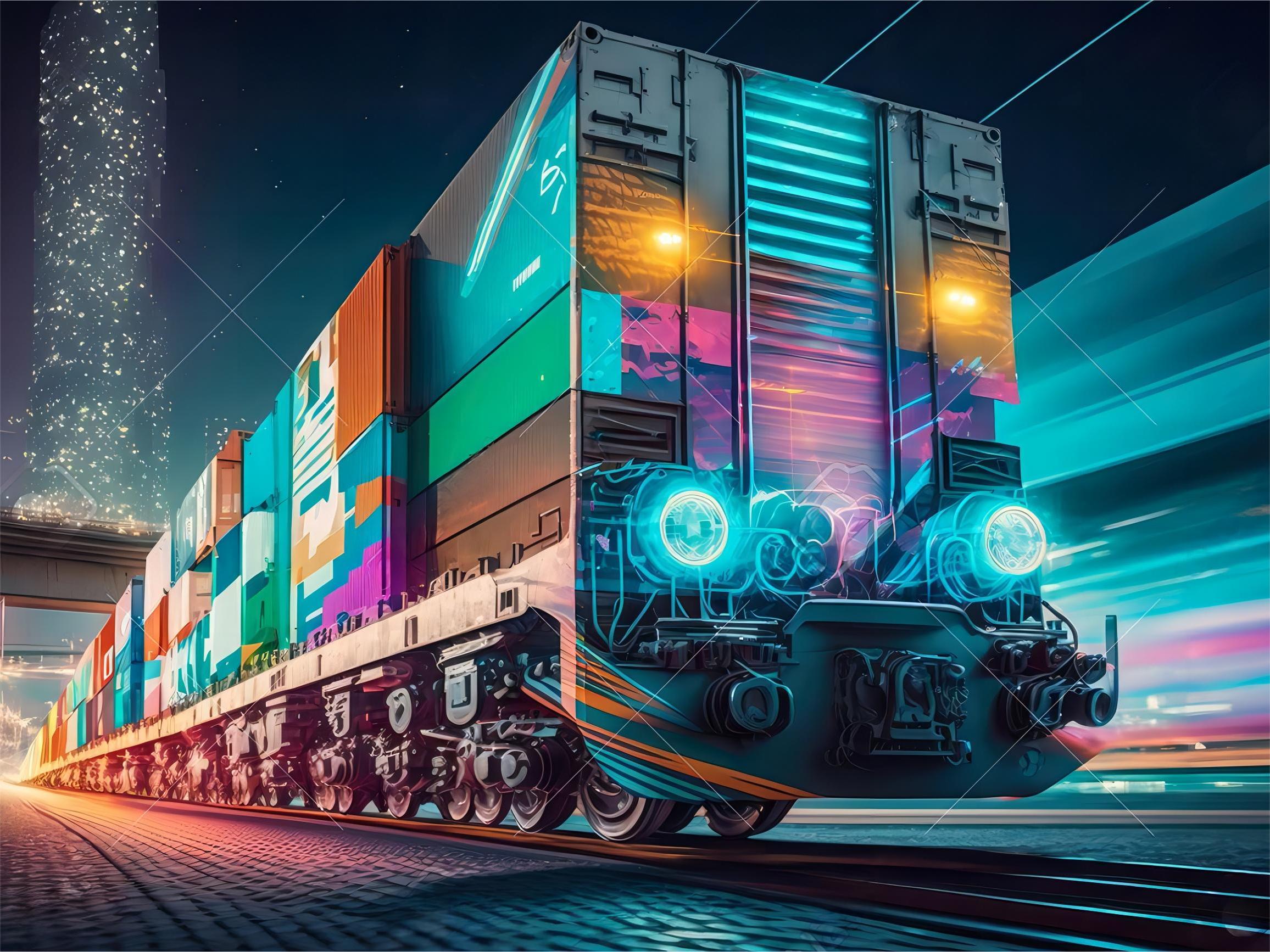 Infographic comparing sea, air, and rail freight options