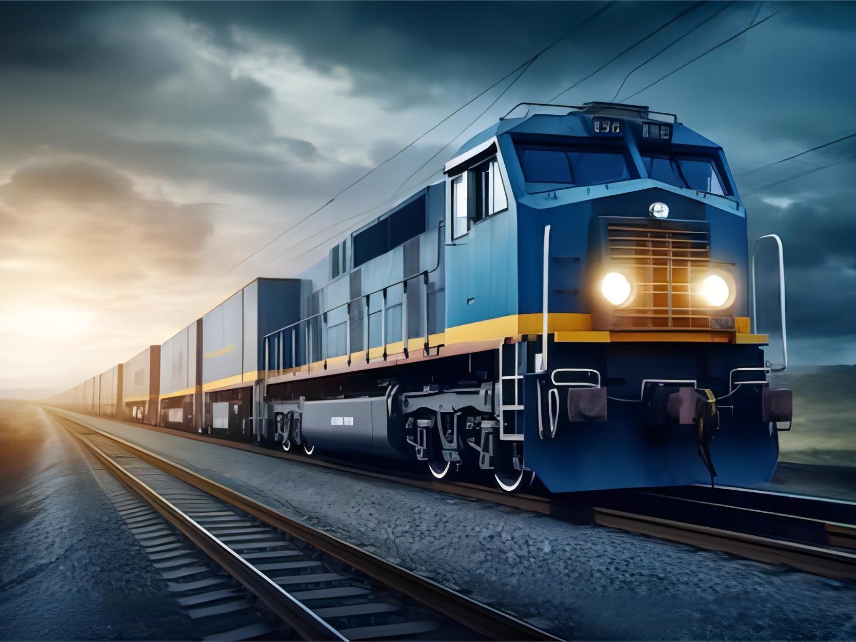 Infographic comparing different shipping methods: sea, rail, air freight