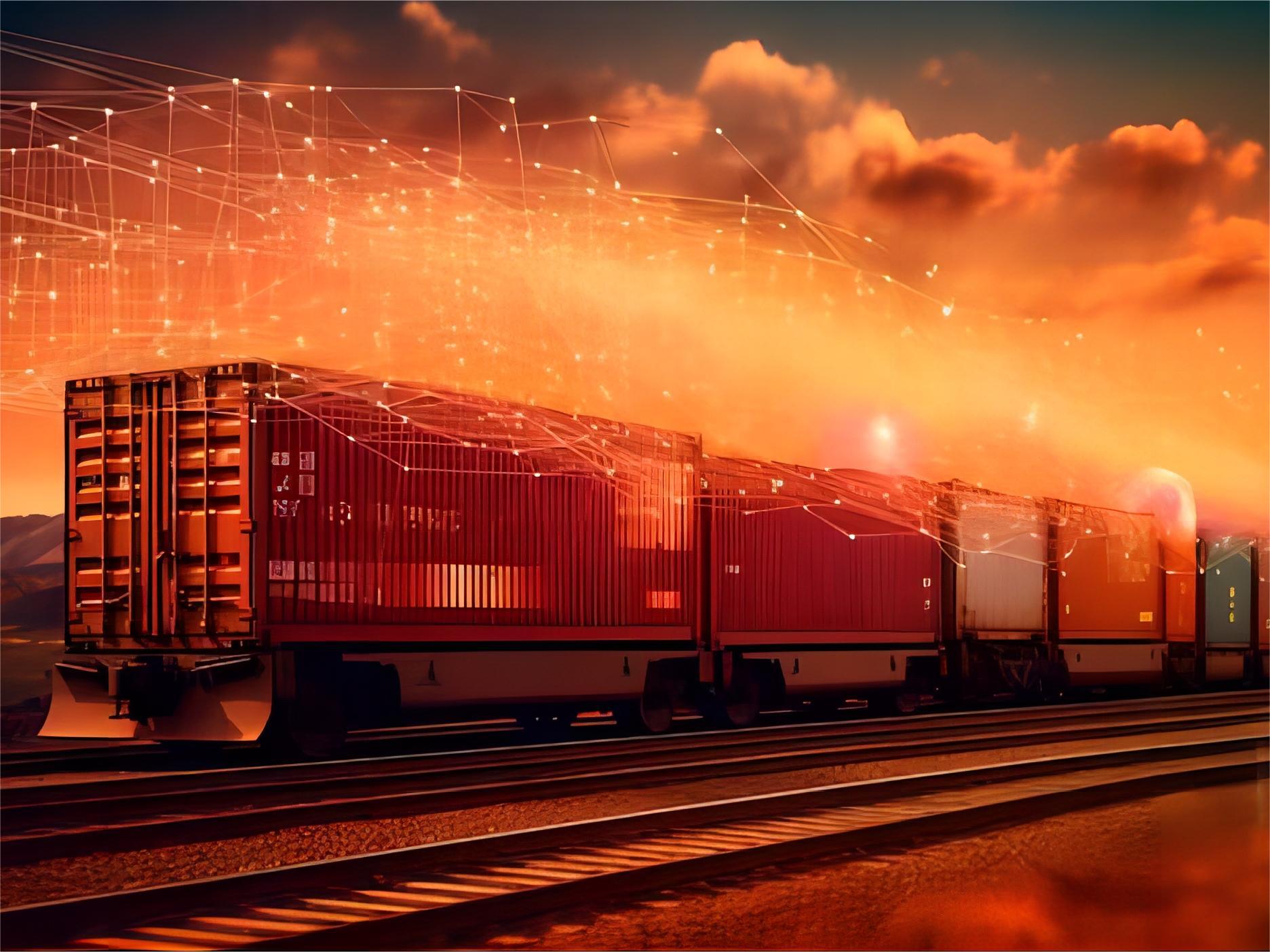 Container ship at port with lighting products in cargo
