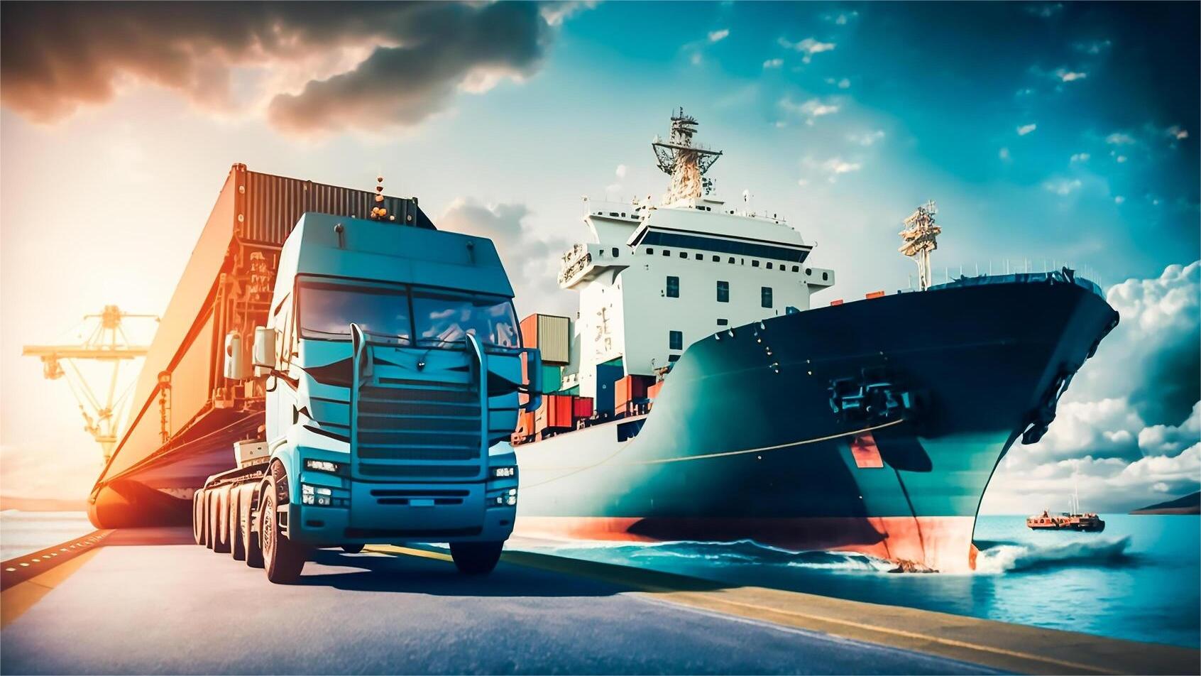 Map showing a shipping route from China to Savannah