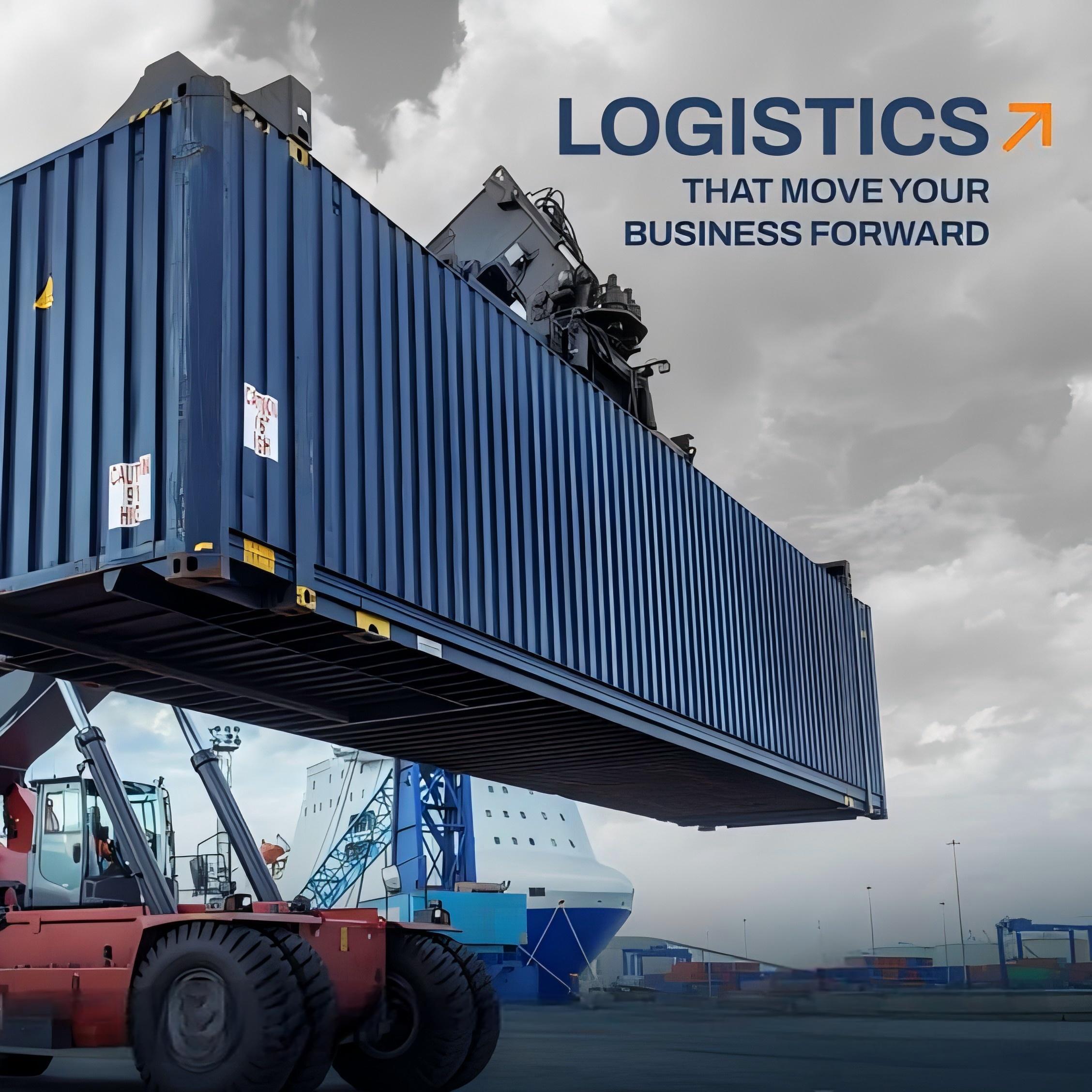 Heavy machinery component being secured on a flat rack container