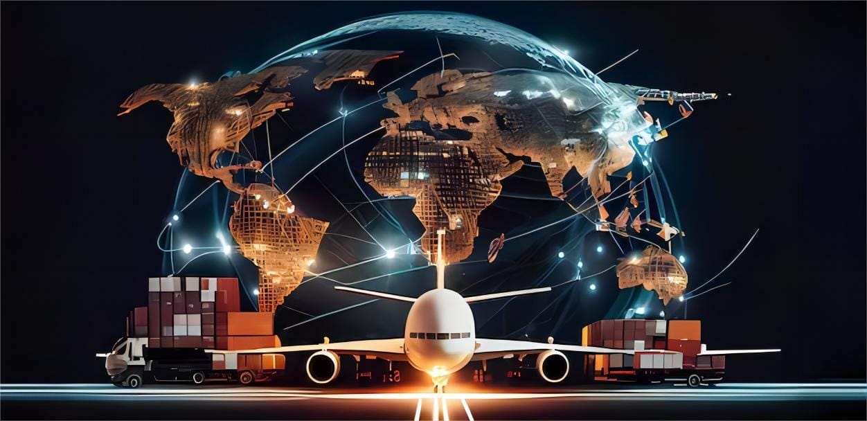 Various types of furniture being carefully loaded into a shipping container