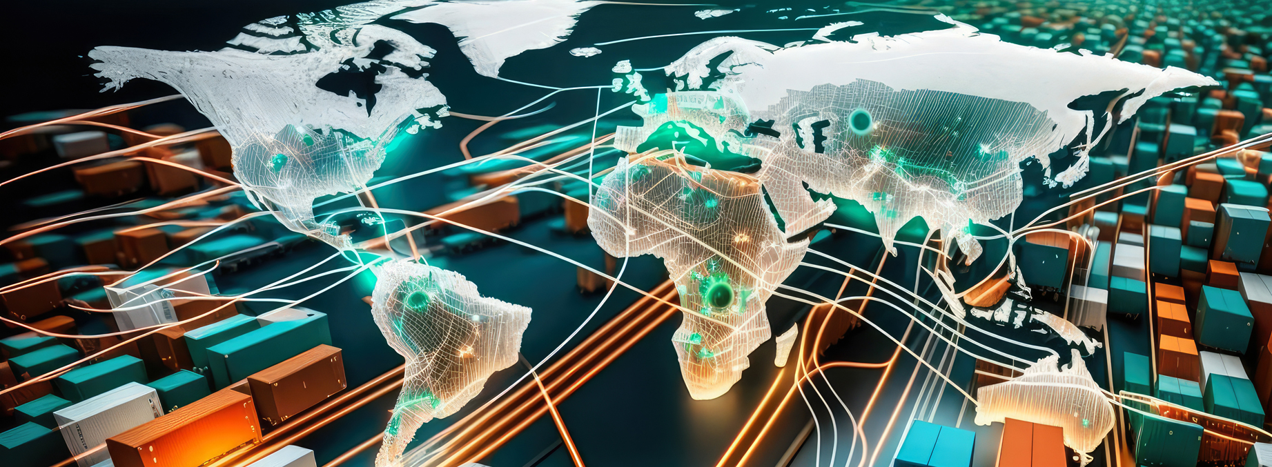 Different types of cargo ships and planes used for international freight