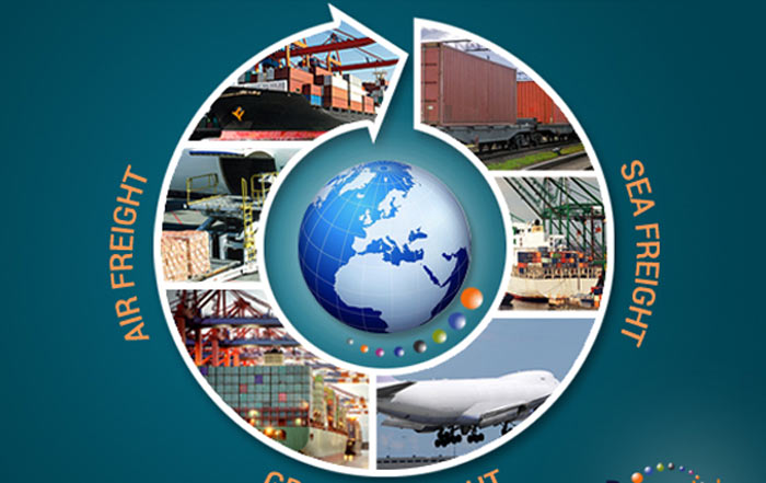 Reefer containers at a busy port, ready for medical equipment shipment
