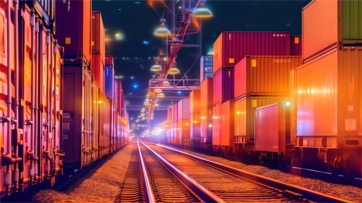 Global supply chain map highlighting China to Italy route